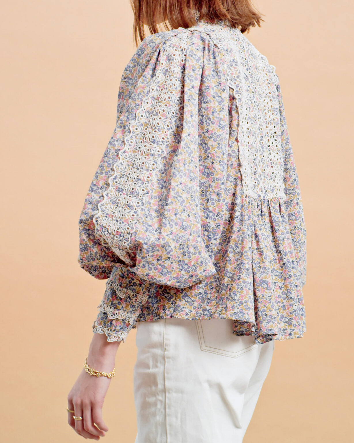 BY TIMO - Cotton Slub Blouse mønstret bluse | Hoyer.no